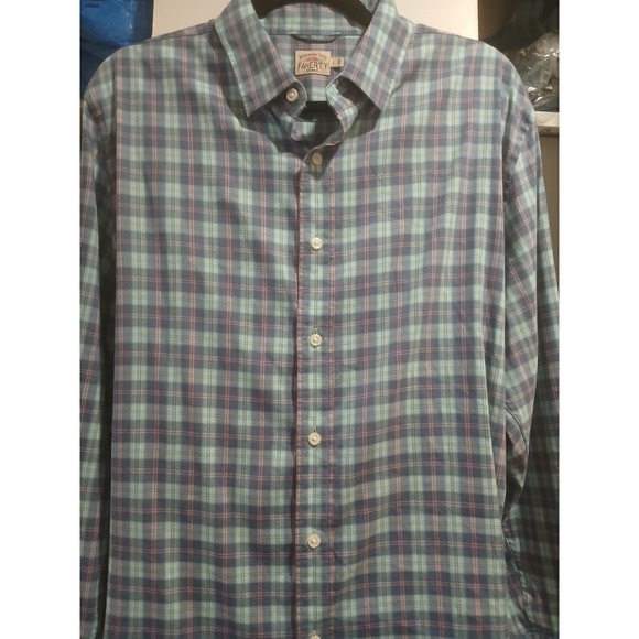 Faherty Other - Faherty Men's LARGE Stretch Movement Spring Valley Plaid Button Down Shirt
